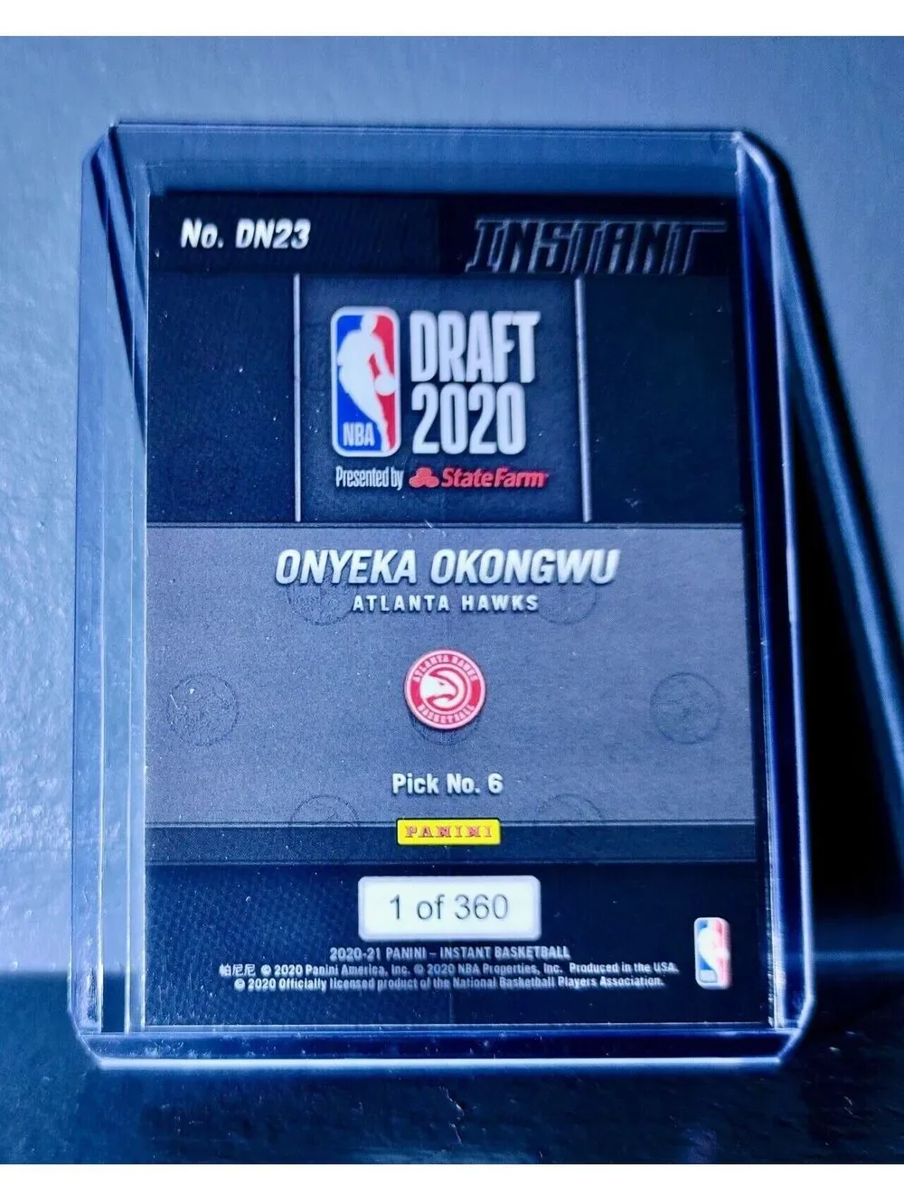 Onyeka Okongwu 2020-21 Panini NBA Draft Night 23 Basketball Rookie Card 1 of 360